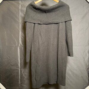 LOFT Black sweater dress - off-shoulder/cowl